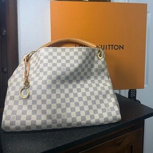 LOUIS VUITTON Artsy MM Damier Azur Shoulder Bag N41174 LV